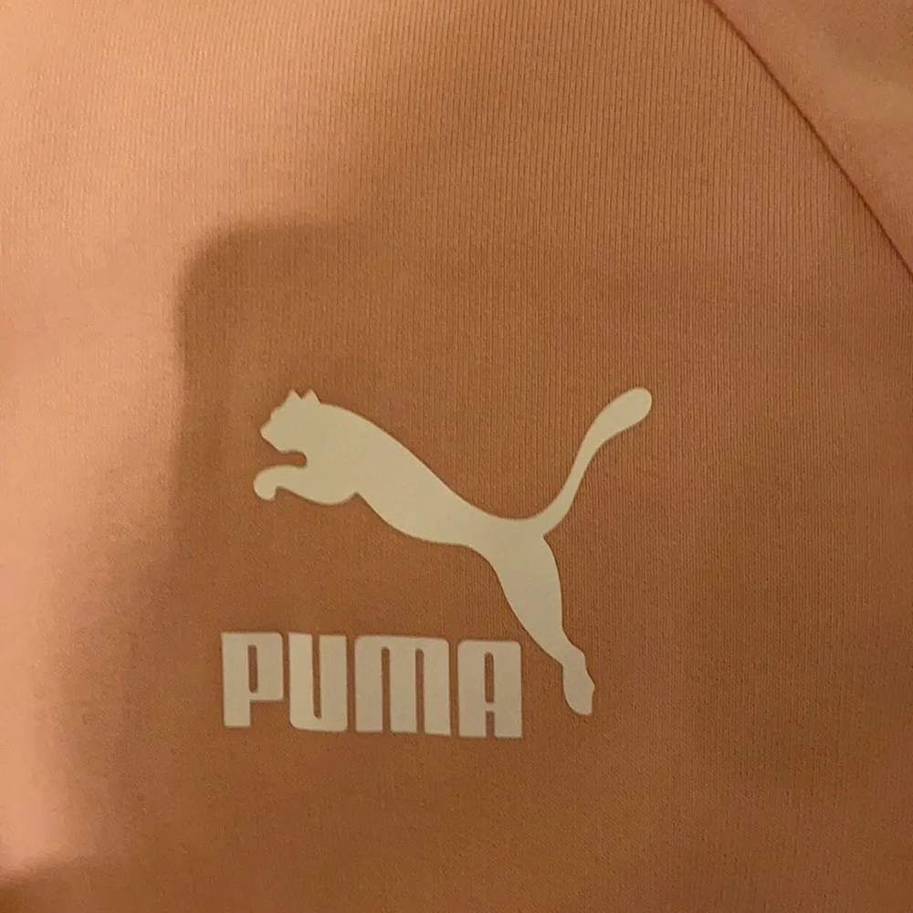 NWT Puma track jacket with zipper pink sand & white in color men size Large - Picture 2 of 10